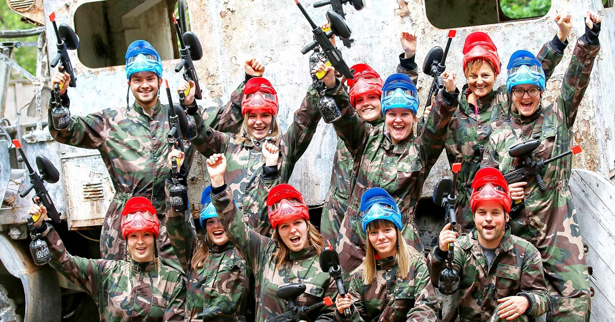 mixed paintball group